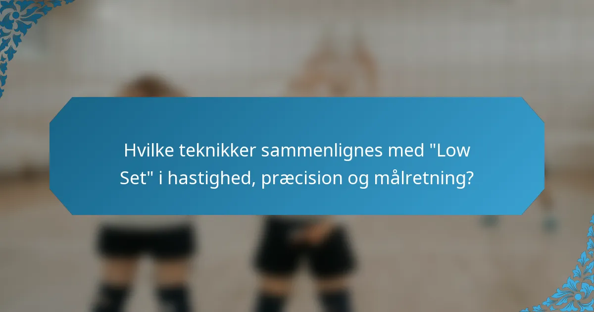 Hvilke teknikker sammenlignes med